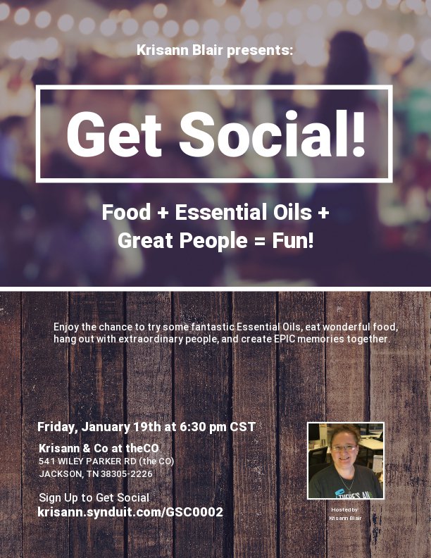 #GetSocial

#EssentialOilLifestyle

#HolisticLiving

Sign up here: krisann.synduit.com/GSC0002