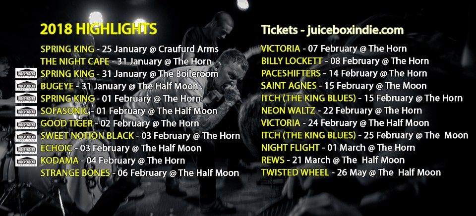๐
๐๐๐พ๐๐ฝ๐๐ ๐๐๐๐ (@juicebox_indie) on Twitter photo Exciting run of shows @IVW_UK with <a href="/springkingband/">Spring King</a> <a href="/FIZZYBLOODMUSIC/">Fizzy Blood</a> <a href="/slapmusicuk/">Slap Music</a> <a href="/rivieraofficial/">Riviera</a> <a href="/nightcafeband/">The Night Cafรฉ</a> <a href="/wernotplaza/">PLAZA</a> <a href="/Bugeyeband/">Bugeye</a> <a href="/sofasonic/">Sofasonic</a> <a href="/GoodTiger/">Good Tiger</a> <a href="/thepalmersband/">Los Palmers</a> <a href="/thehatsband/">The Hats</a> <a href="/SweetNotionB/">Sweet Notion Black</a> <a href="/EchoicOfficial/">Echoic</a> & <a href="/KodamaUk/">Kodama</a> at <a href="/hornvenue/">The Horn, St Albans</a> #StAlbans, <a href="/TheHornBS/">The Half Moon</a>, <a href="/BOILEROOM/">The BOILEROOM</a> Exciting run of shows @IVW_UK with <a href="/springkingband/">Spring King</a> <a href="/FIZZYBLOODMUSIC/">Fizzy Blood</a> <a href="/slapmusicuk/">Slap Music</a> <a href="/rivieraofficial/">Riviera</a> <a href="/nightcafeband/">The Night Cafรฉ</a> <a href="/wernotplaza/">PLAZA</a> <a href="/Bugeyeband/">Bugeye</a> <a href="/sofasonic/">Sofasonic</a> <a href="/GoodTiger/">Good Tiger</a> <a href="/thepalmersband/">Los Palmers</a> <a href="/thehatsband/">The Hats</a> <a href="/SweetNotionB/">Sweet Notion Black</a> <a href="/EchoicOfficial/">Echoic</a> & <a href="/KodamaUk/">Kodama</a> at <a href="/hornvenue/">The Horn, St Albans</a> #StAlbans, <a href="/TheHornBS/">The Half Moon</a>, <a href="/BOILEROOM/">The BOILEROOM</a>