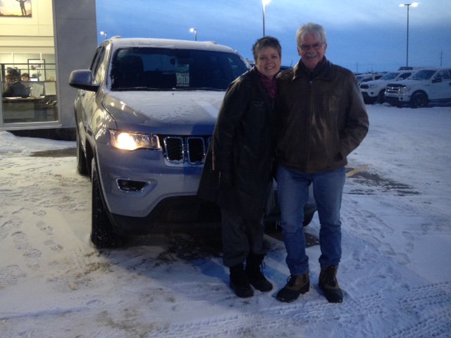 Congrats to Phil &amp; Wendy on your 2017 Jeep Grand Cherokee Laredo! Thank you for your business 😊 Julie Medved