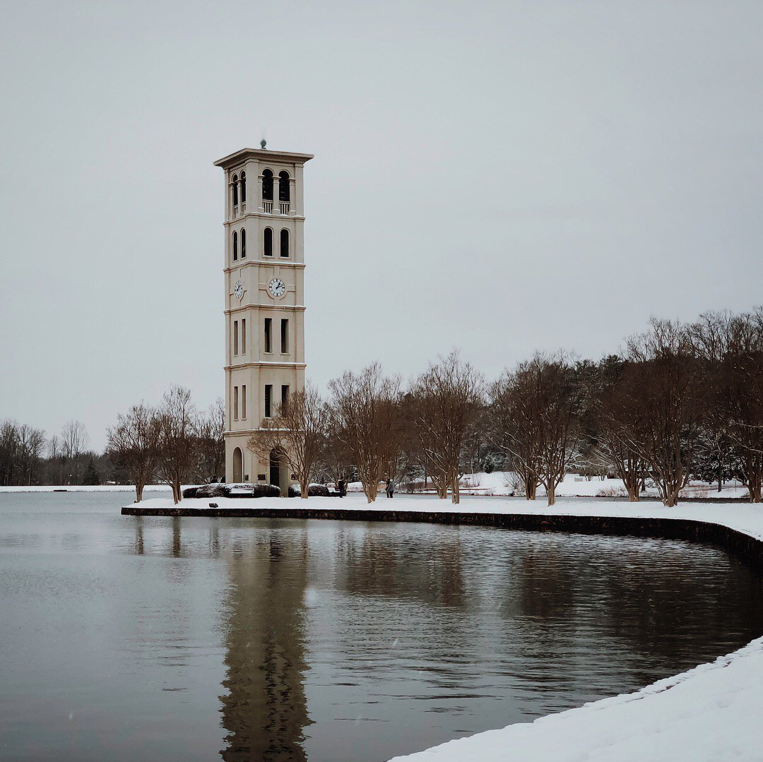 FurmanU's tweet photo. We didn't think it was possible for campus to get more beautiful than it already is, but... #FurmanSnow https://t.co/4my2cFBf6I