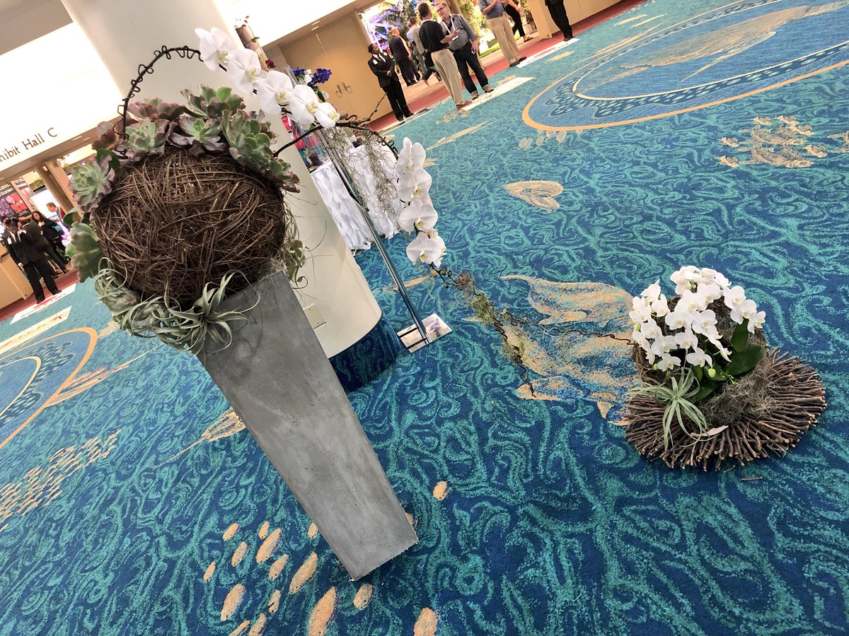 Karen_GIE's tweet photo. Tropical displays greet attendees coming into the #TPIE18 exhibit hall. Think I could put in this green wall in my Ohio backyard? Maybe once the snow melts haha. @GreenhouseMag https://t.co/XLo1lnjBEz