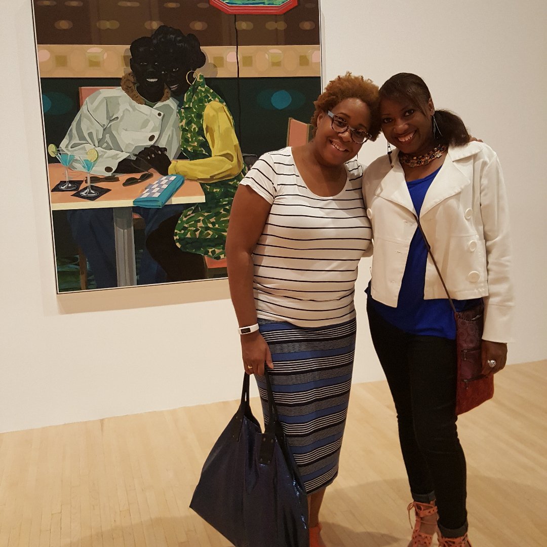 tamiwrites4you's tweet photo. #MOCHAS AT #MOCA!  Rockin' mocha hues @MOCAlosangeles w/ amazing #Superwoman cousin Dr. Mabel Wilson, PhD,  for the beautiful Kerry James Marshall "Mastry" exhibit. #KerryJamesMarshallMastry #Mastry #blackgirlmagic 
#MuseumSelfieDay - TO https://t.co/HxGhI013OG