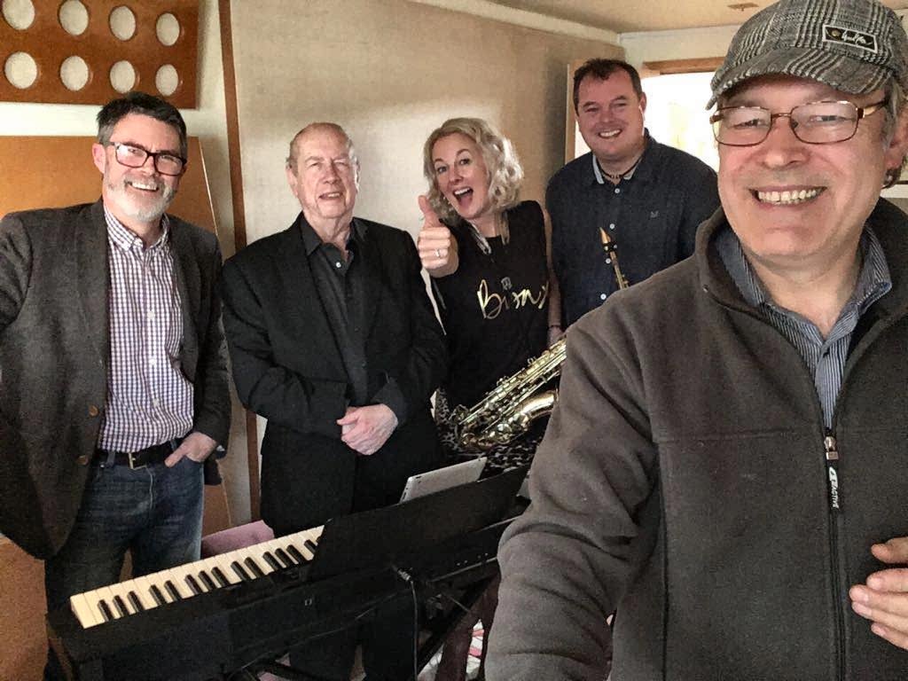 KimCypher's tweet photo. Look who i've been recording with...only the AMAZING David Newton, Clive Morton and Mike Cypher. Fabulous recording by Juanjo Lopez Vidal. #recordingstudio #album #saxophone #Jazz https://t.co/rUaTFVnQuK