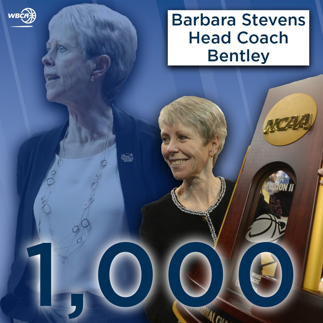 🎉 HISTORY 🎉 Congrats to Coach Stevens of @BentleyWBball on winning her 1⃣0⃣0⃣0⃣th game! 💻 bit.ly/2DoH5L0 #Stevens1000