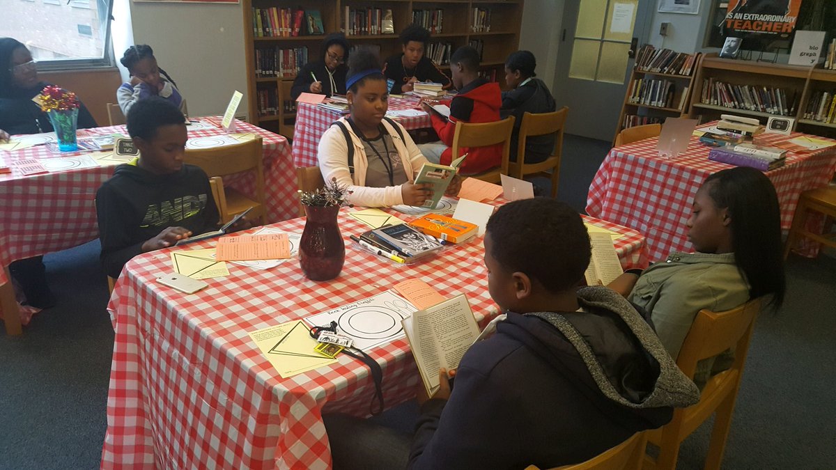 Euclid_HS's tweet image. 8th graders in Ms. Henry and Mrs. Walsh-Hilf's classes, enjoyed a "Book Tasting" where they explored reading new books of various genres. Students were excited to leave with books they loved, eager to read! #OurEuclid