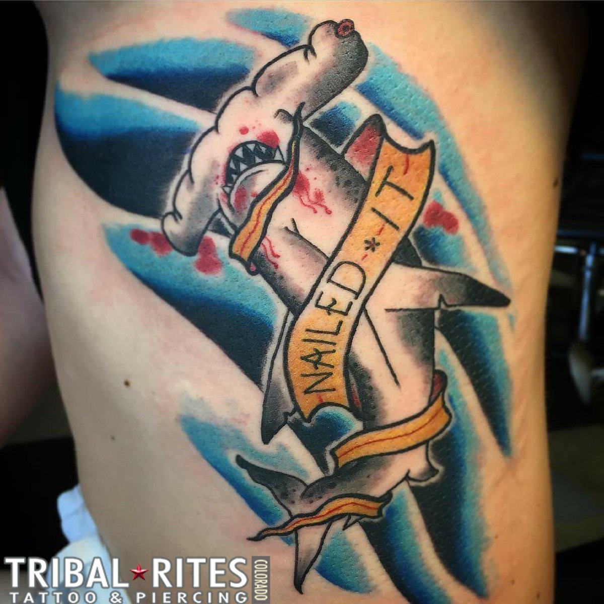 Hammer HEad Shark Tattoo by Adam Lauricella TattooNOW