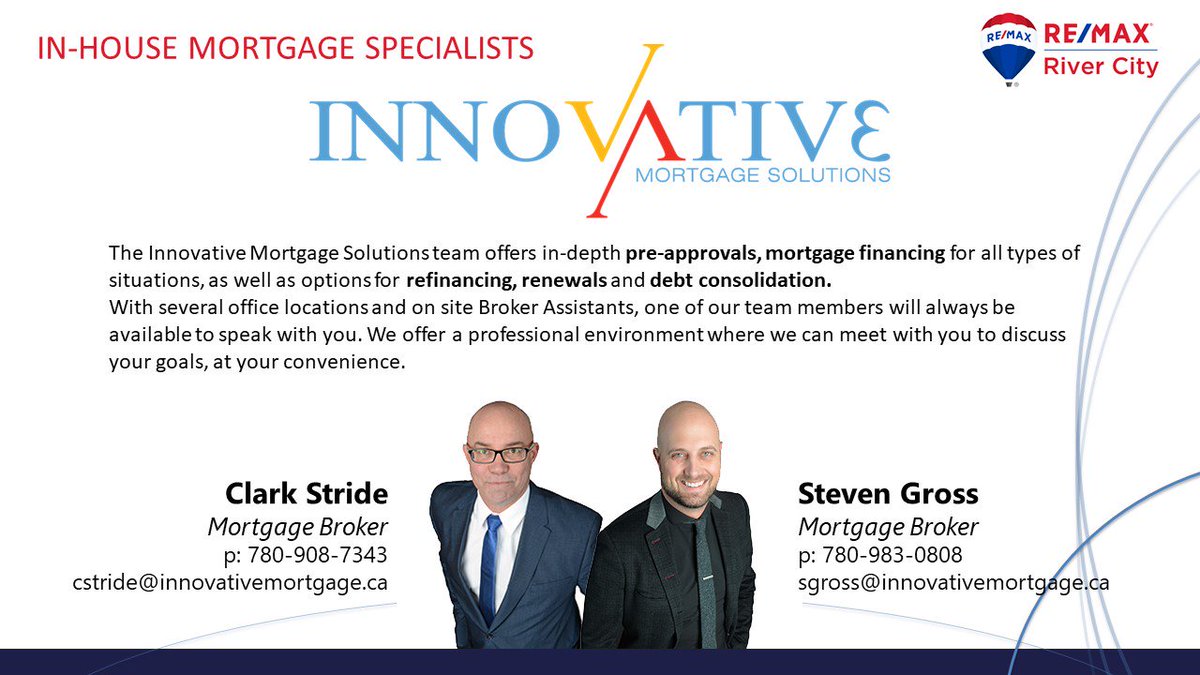 Welcome to our South office @innovativemortgage! We're stoked to have you on board Clark Stride and Steven Gross🌵Mortgage Broker🏡! #yeg #yegre #REMAX #REMAXRiverCity