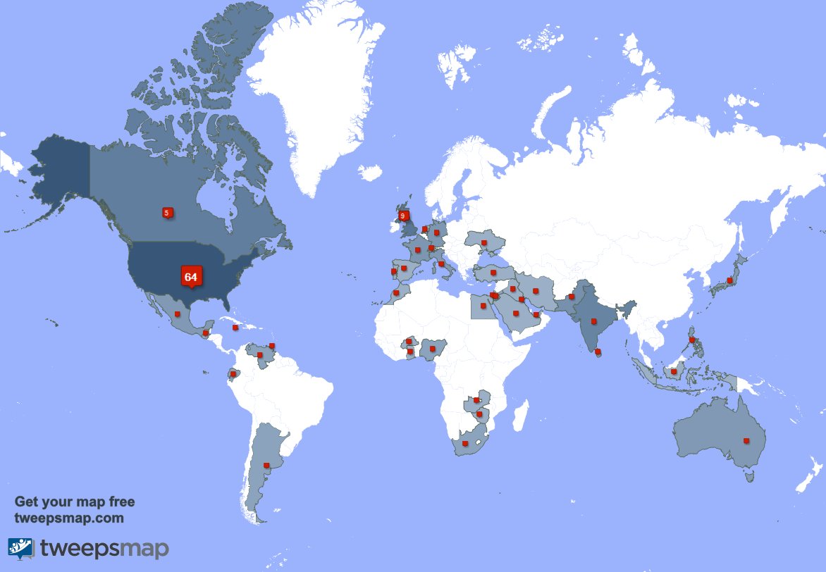 twentylegends's tweet photo. My followers live in USA (63%), UK.(8%)... Get your free map: https://t.co/nznZfG14CR https://t.co/f2SloU0CWL