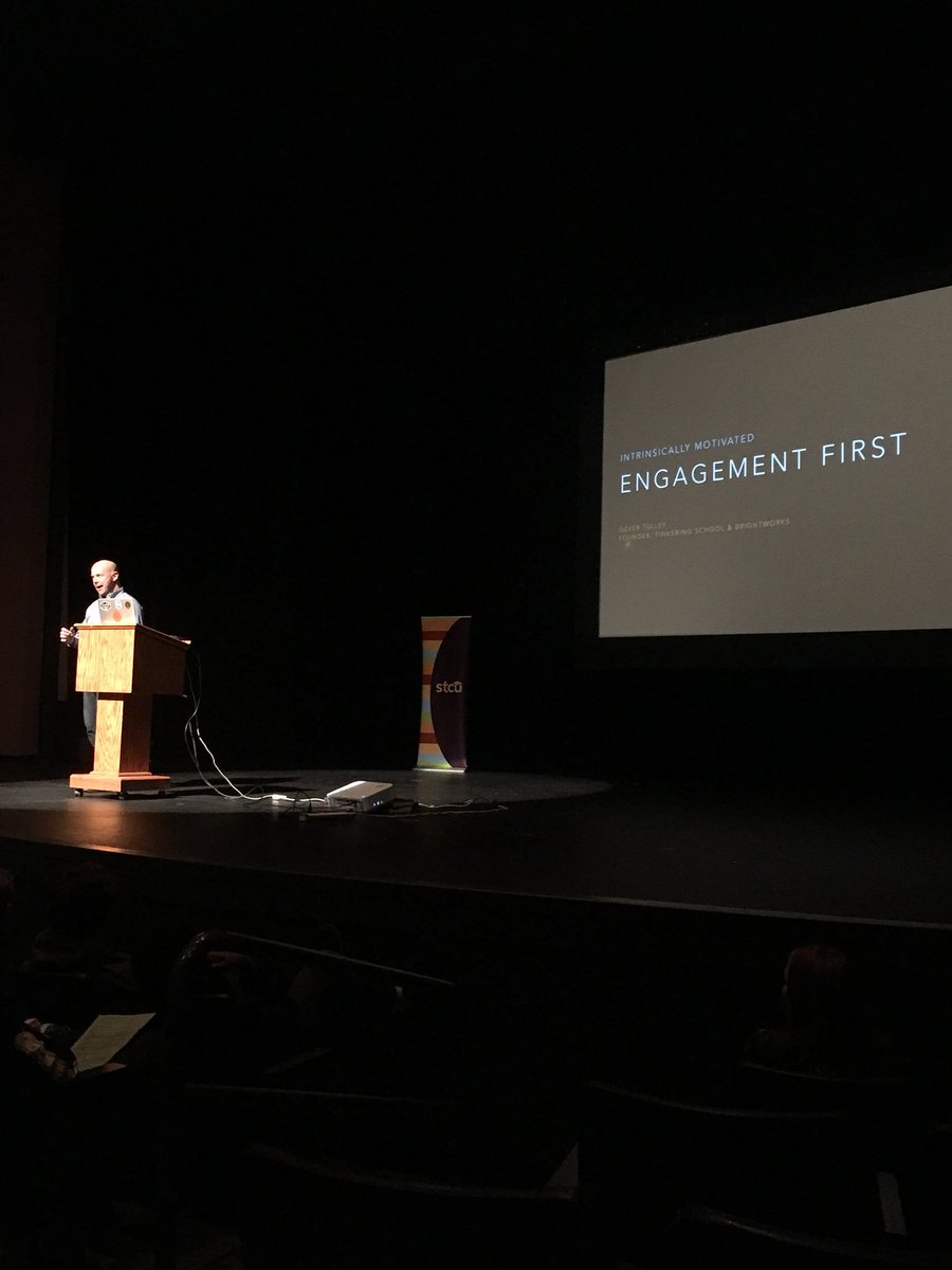 “We spend so much effort on getting kids to the right answers that we loose all hope of getting to new answers...what an enormous waste of human creativity.” <a href="/gever/">gever tulley</a> , founder of <a href="/SFbrightworks/">Brightworks</a> #MeadSTEMNight