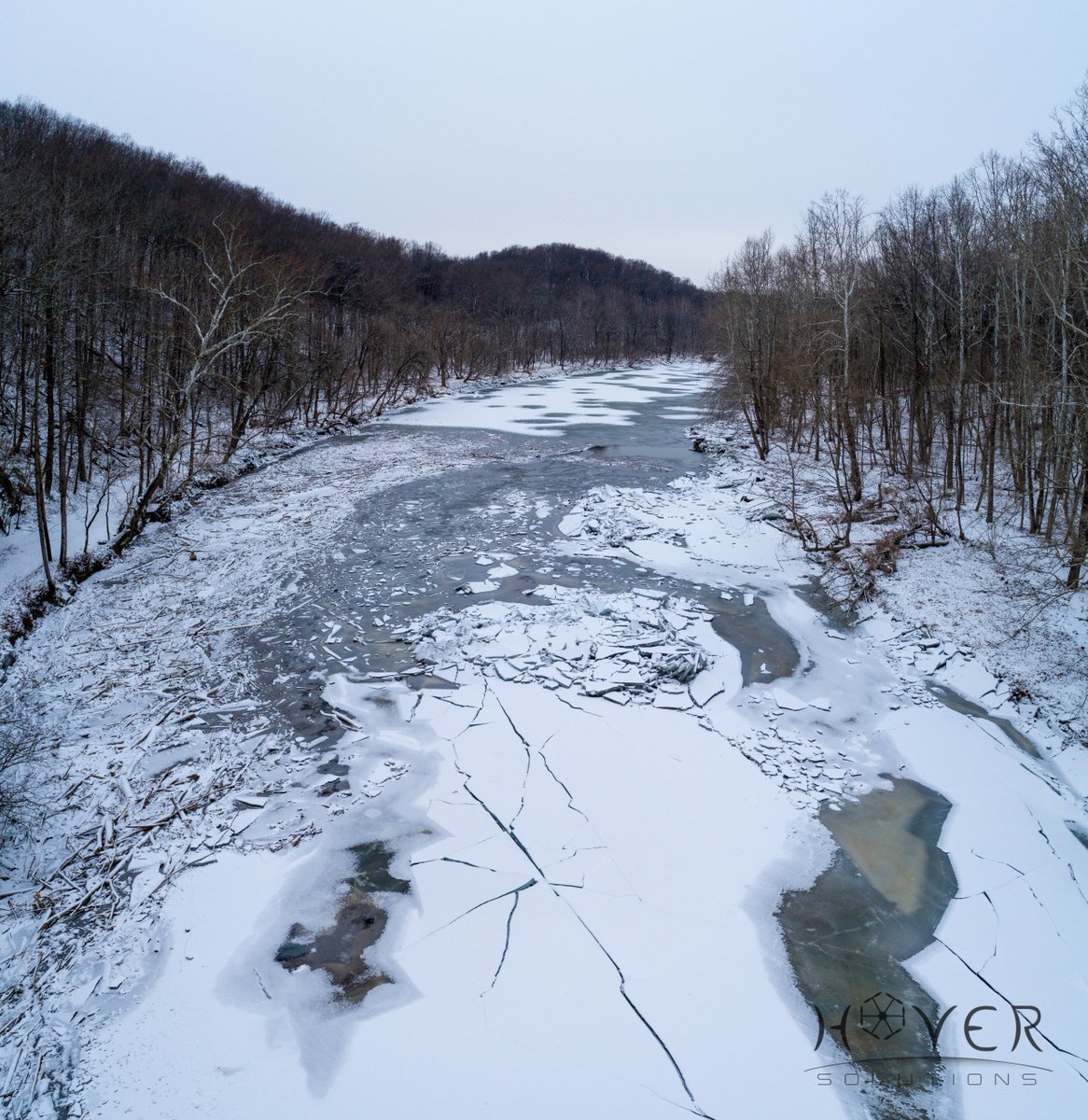 After the weekend's thaw, the four-inch ice on the #Patapsco River broke up, then piled up on the sandbanks. #PatapscoRiver #PatapscoValley #winter #mdweather