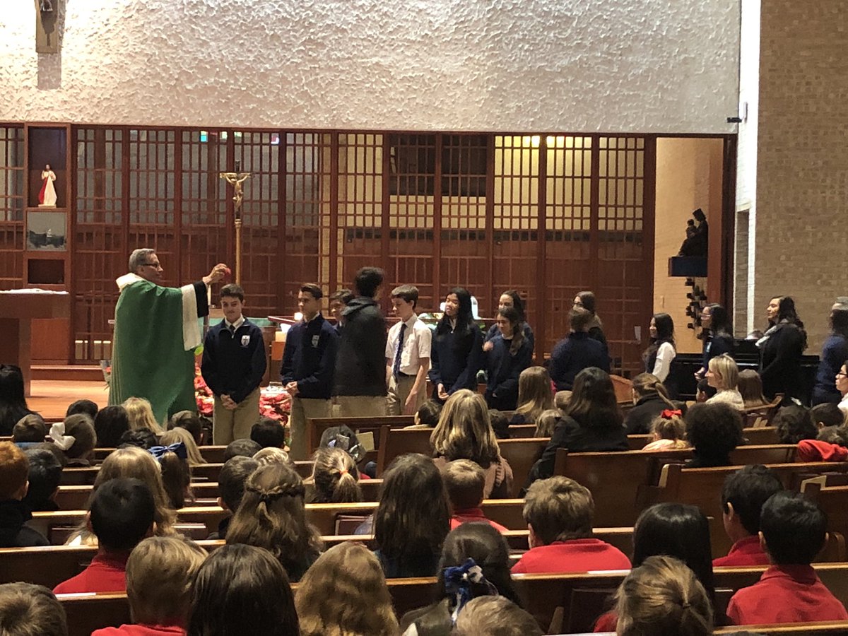 The students loved today’s homily in which Father Jim taught us all about Storybelle who shows the power of Holy Spirit.