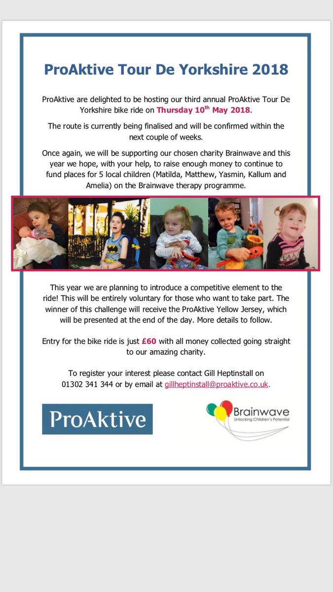 AngelaStancer's tweet photo. Register your interest for #proaktivetourdeyorkshire now! 🚴🏻‍♂️🚴🏿‍♀️🚴🏻‍♂️🚴🏿‍♀️🚴🏻‍♂️🚴🏿‍♀️ https://t.co/e6YnaqlP2C