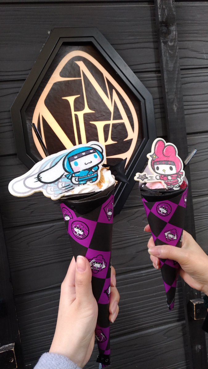 Miz على تويتر 忍者シナモンのクレープ 可愛いすぎて食べるの躊躇った