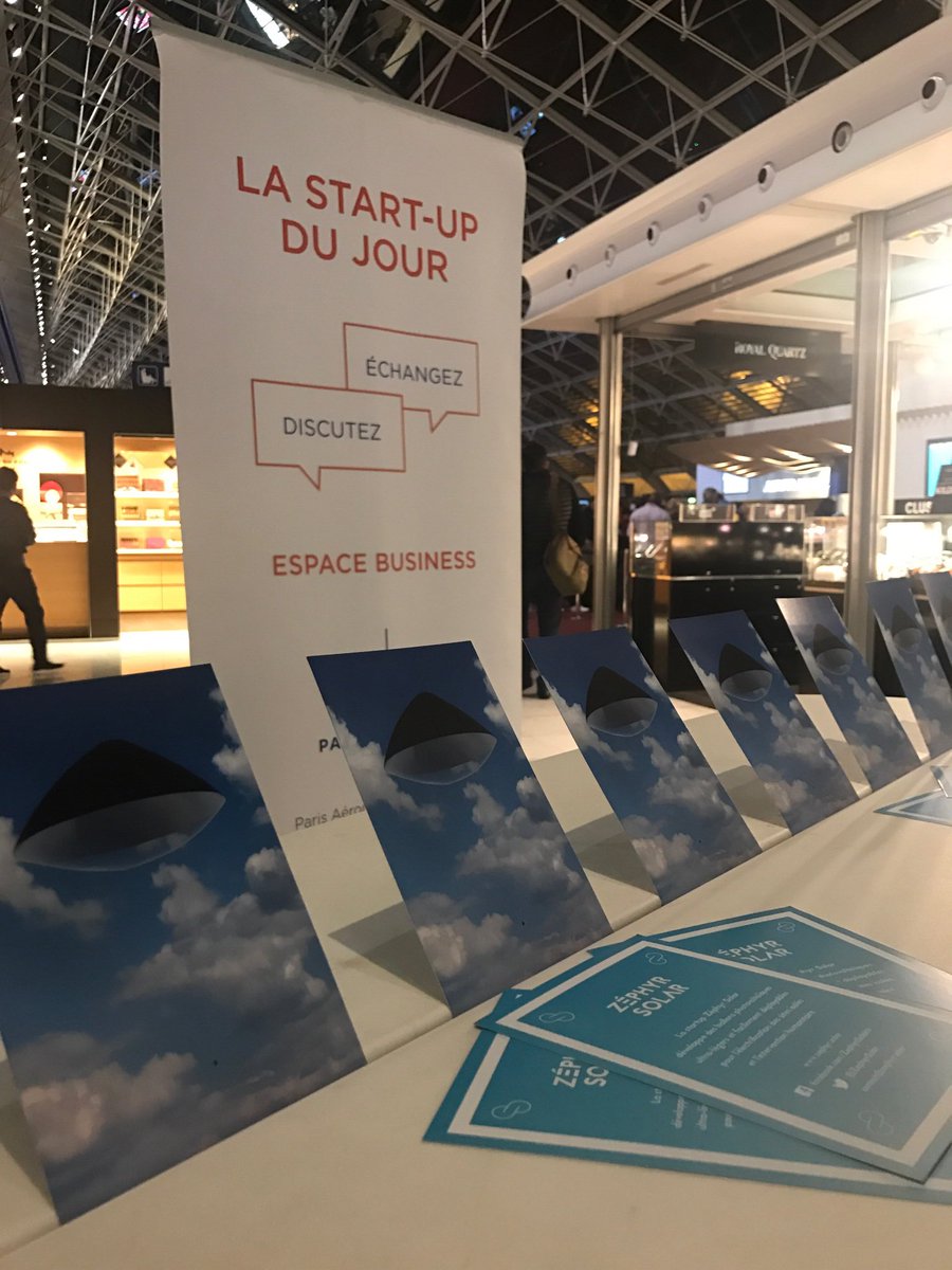 EONEF_aerostat's tweet photo. Ce matin @JulDautel Pitch la #Startup sur l'#espacebusiness de #roissy. Merci @ParisAeroport pour cette belle visibilité !
Rendez-vous ce soir au #spacesreaumur à 18h30 pour rencontrer les fondateurs et investir chez #zephyrsolar ;) https://t.co/Vgessg3O8s