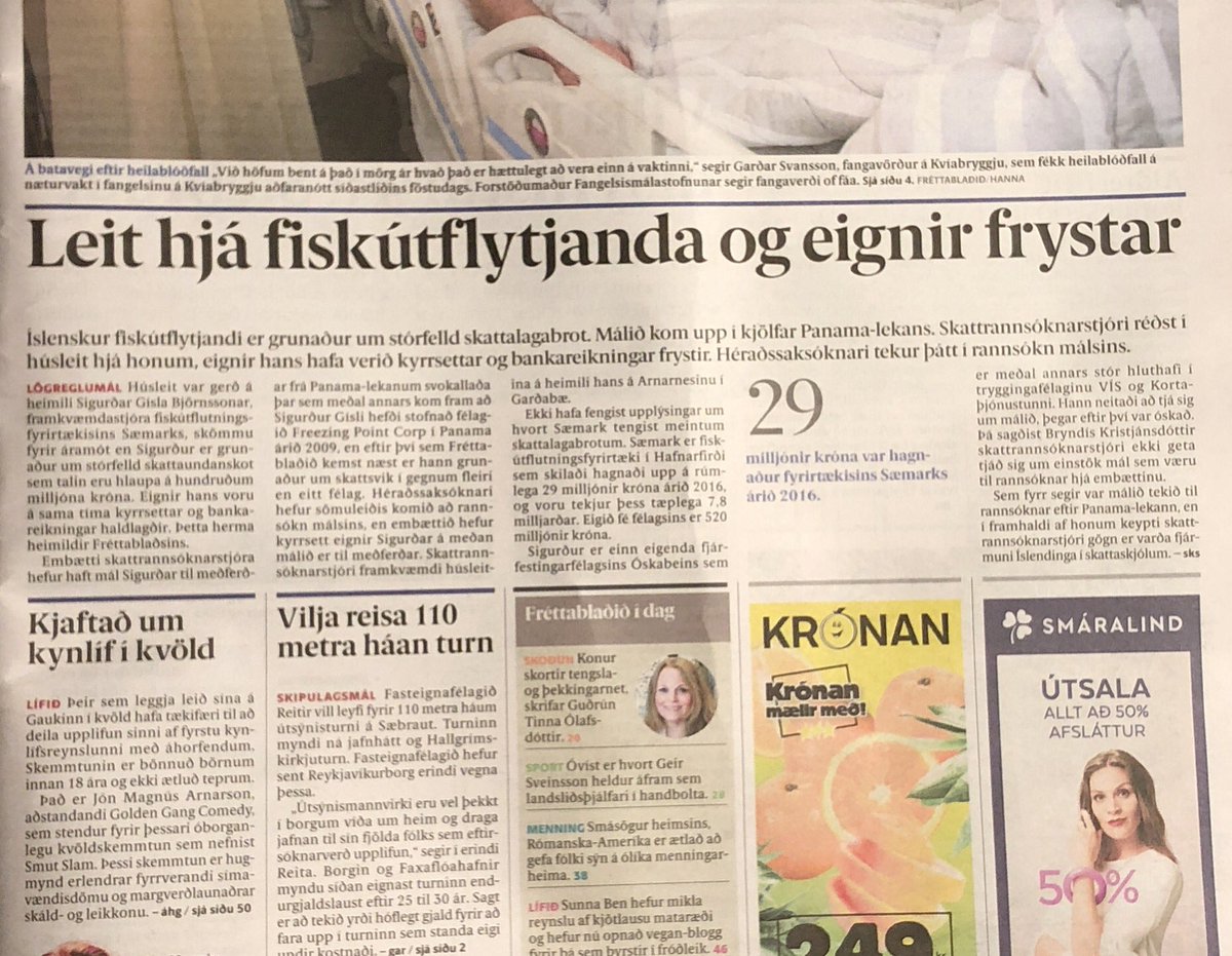 Voru eignir fiskútflytjandans ekki að mestu frosnar fyrir?