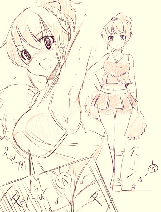 チアガールの谷間で揉みくちゃにされるみずまえでら 