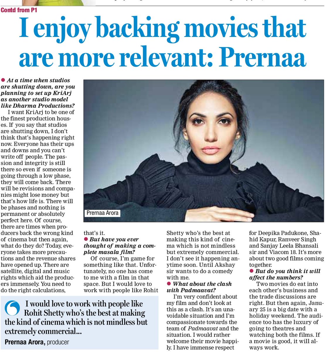 SCANS : #AkshayKumar sir taught me the art of choosing films, No Actor Can Do What He's Done in #Padman says producer #PrernaArora