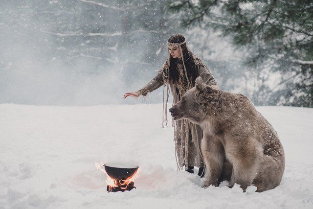 PrehistoricMojo's tweet photo. In the old days, all living spirits were united. Animals, people, nature, fairies, deities ... They all had deep understanding & respect for one another. That was the only way to survive & flourish. by Olga Barantseva #natural #spiritual #united #harmony #prehistoric #ancientway https://t.co/DLYEK0SO1K