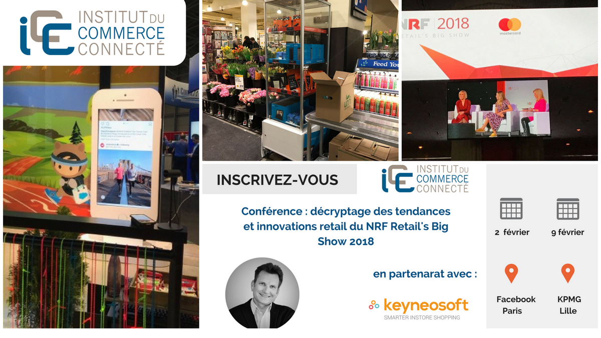institut_cc's tweet photo. La délégation @institut_cc est de retour de la #NRF2018 apres une #LearningExpedition riche :  #innovations retail, #retailtour, #expérienceclient, #flagship, #m_commerce.
RDV les 2 et 9 février pour nos conférences décryptages !  https://t.co/HpIcKY2Rm1 https://t.co/7lJl5VN2AW