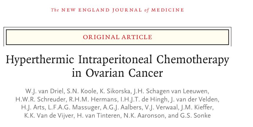 Juan Jose Segura Sampedro Mbe Hipec Plus Cytoreductive Surgery Results In Increased Overall And Disease Free Survival Rct Of The Dutch Group At Nejm T Co Ddq336jgkx