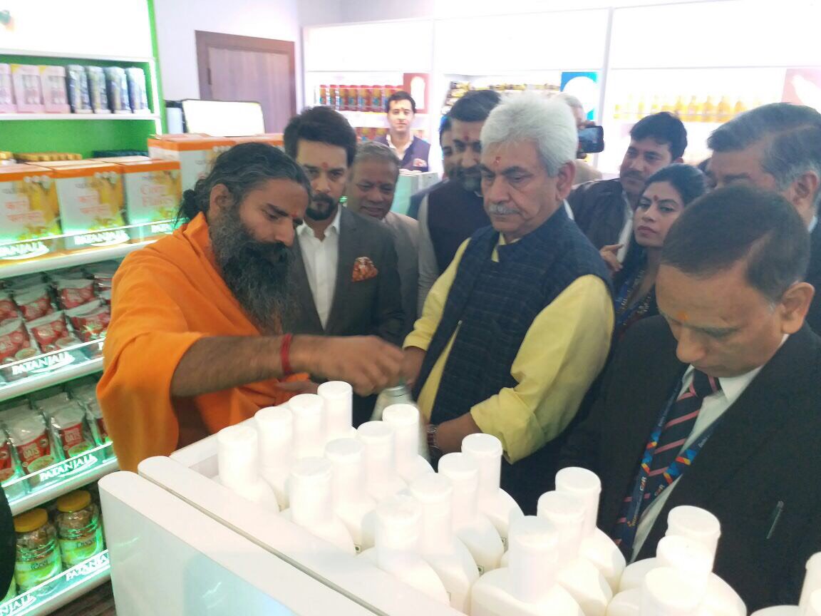 JHS_Svendgaard's tweet photo. Launch of Patanjali's 1st exclusive outlet @ T2 IGI Airport
L 2 R: Baba Ramdev,Yoga Guru; Mr. Anurag Thakur,Member of Lok Sabha; Mr. Nikhil Nanda,Managing Director, JHS Svendgaard Laboratories Limited; Shri Manoj Sinha,Minister of Communication and Minister of State for Railways. https://t.co/4OrGYPHsG6