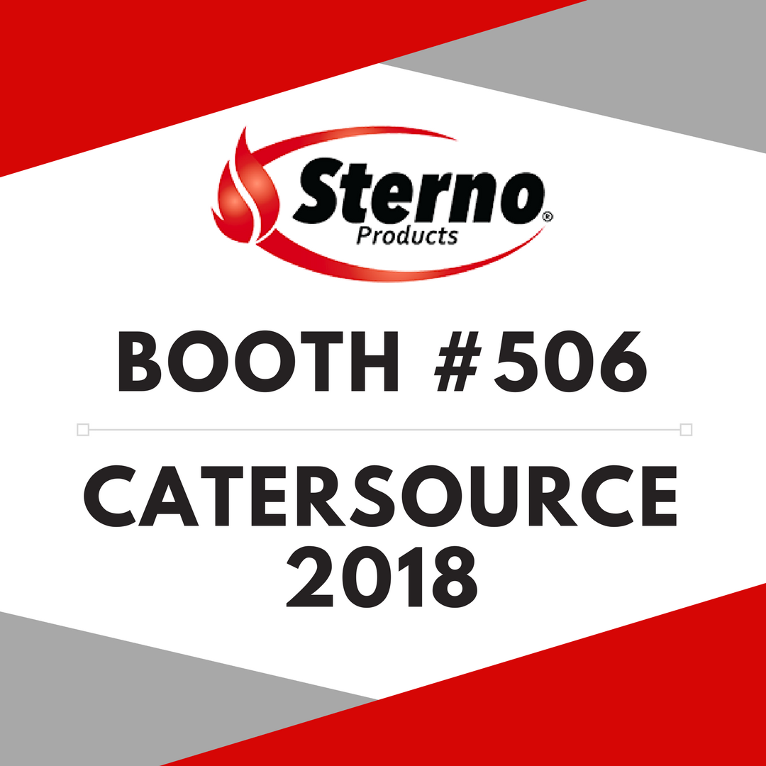 SternoProducts's tweet image. We couldn&apos;t be more excited for this year&apos;s @Catersource_llc! Visit us at Booth 506 and keep an eye here for more exciting booth news. #catersource #catersource2018