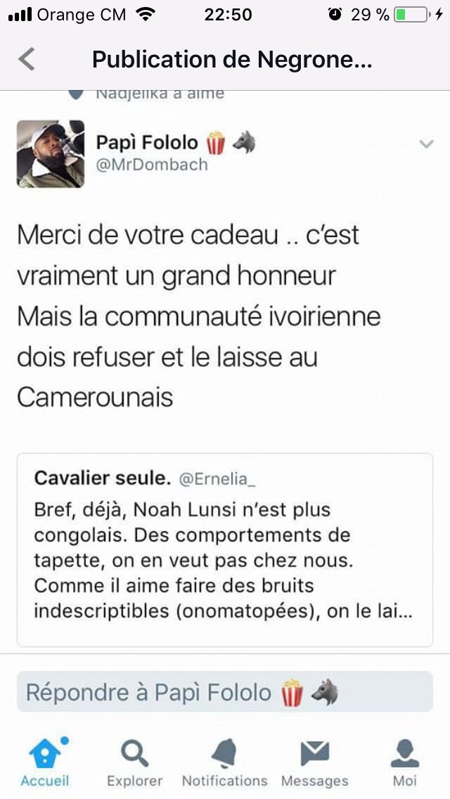 fidjil06's tweet photo. 😂😂😂😂 comment on se fou 😜 de @NoahLunsi sur Twitter !!! Entre congolais ivoiriens camerounais et sénégalais #NoahLunsi #Noahlunsivsobservateuebene https://t.co/o7KVk9mF84