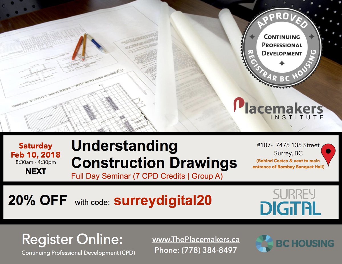 Shockingly most people don't know their own language. Learn how to read and understand construction drawings. #CPDcredits #Construction #BChousing <a href="/surrey_digital/">Surrey Digital</a>  courses.theplacemakers.ca/courses/Unders…