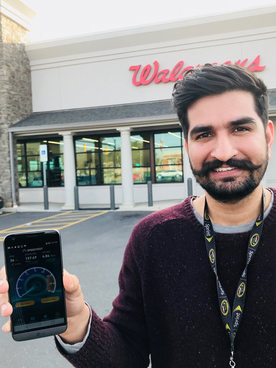 Hardeep Singh Gill, RF Eng, captures 157 Mbps in front of Walgreens on Steele Creek Rd in Charlotte, NC. #WorksForMe @sprint <a href="/SprintCarolinas/">Sprint Carolinas</a>