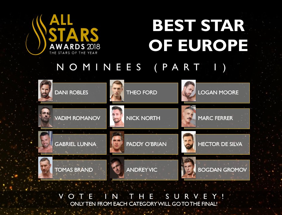UkraineGayNet's tweet image. Two of the seven Ukrainian guys from the @LucasEnt @MichaelLucasNYC are nominated. Vote for them. They deserve victory! @vic_andrey @gromov_ps 
#AllStarsAwards2018 #BestStarofEurope 🌍
Vote here: docs.google.com/forms/d/e/1FAI…