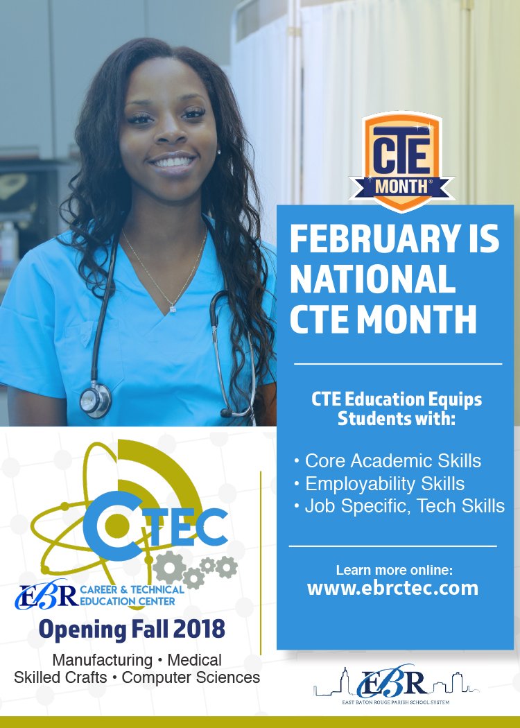 The application is LIVE on our website ebrctec.com ! Come join us August 2018! #buildingthefutureofbatonrouge #EBRschools #oneteamonemission