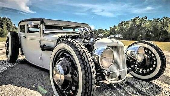 Skinny white-wall tires...  
Get some for your #RatRod!  👍