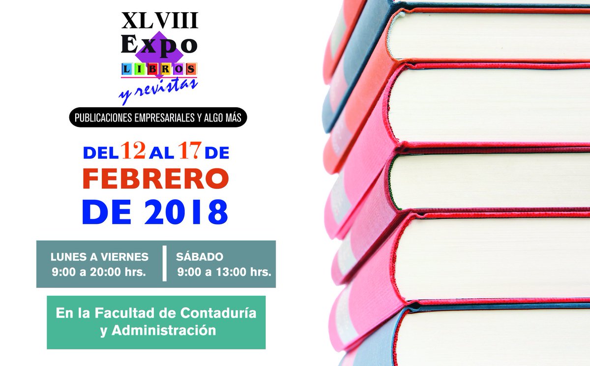 arquemisis's tweet photo. #Contabilidad #Contaduria Hoy es el último día de la XLVIII FERIA DEL LIBRO, vengan a visitarnos #Publishiespic.twitter.com/x1O7akwmWW - Hoy es el último día de la XLVIII FERIA DEL LIBRO, vengan a visitarnos #Publishies https://t.co/lqV6upf8qH https://t.co/q2n303o9pl
