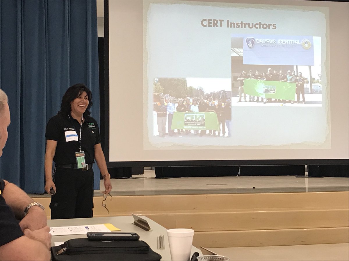 michaelaramirez's tweet photo. @SBCOUNTYFIRE OES volunteer Irma Herrera presenting on her recent trip taking #CERT to #Chile . #CalCERT @CalOES @CalVolunteers https://t.co/cvqgo0nIRA