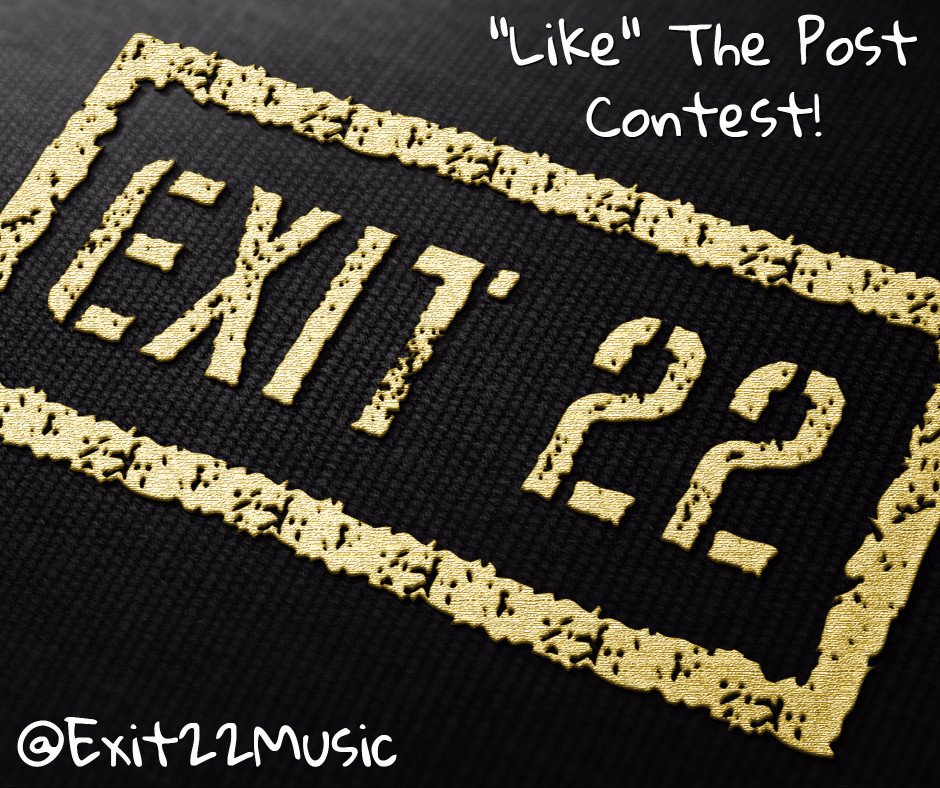 Exit22Music's tweet photo. THANK YOU to all who participated in this month’s “Like The Post” contest!  This month’s winner is… Alyce Simpson! 🤘🏼 https://t.co/WpNDGcsp3e