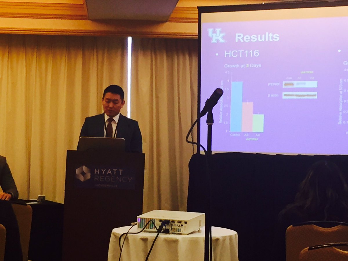 Just learned about the role of PTPRF from Dr. Tong Gan, fascinating stuff! #ASC2018 <a href="/UKyGenSurgery/">UK General Surgery Residency Program</a>