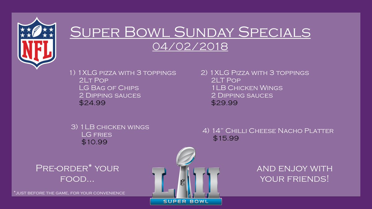 MohawkFood's tweet image. For our Residence Students: come join us for the Super Bowl this Sunday!!! Check our special menu for the occasion 😋🏈
