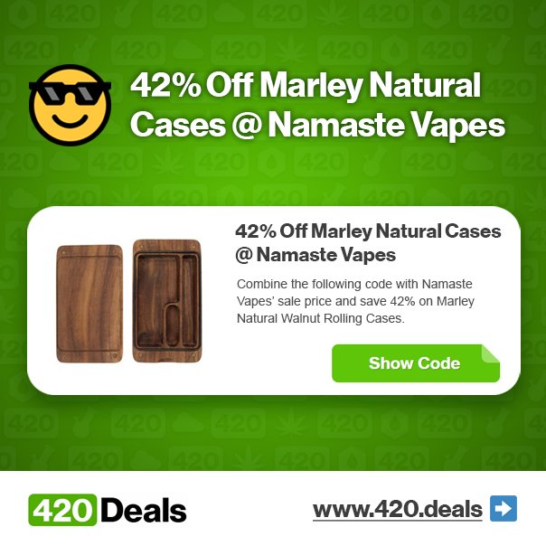 420DealsGlobal's tweet image. Get Deal ➡️ 420.deals/MN42

#marleynatural #rollingtray #rollingcase #stashcase #smokeclassy #420deals #420deal