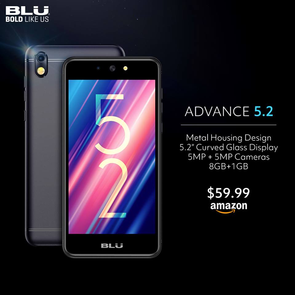 BLU_Products's tweet photo. Bold Deal!
Get the Advance 5.2 for just $59.99 on @amazon today!
https://t.co/Polbf3JpOQ
#BLU #BoldLikeUs #BeBold #GoForBold #AdvanceSeries #Amazon #MoreBangForYourBuck #BoldDeal #BLUFriday https://t.co/uzx42UBxX6