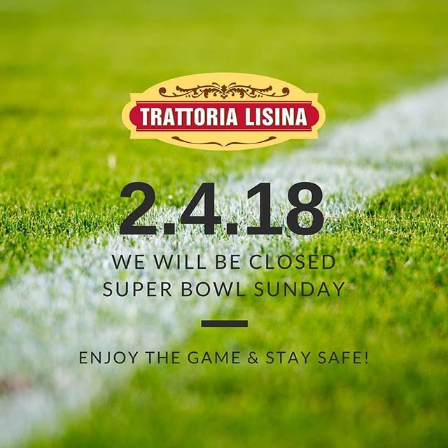 We will be closed this Sunday. We apologize for any inconvenience.