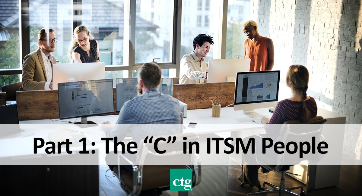 CTGinc's tweet image. How does “C” resonate within #ITSM? A good ITSM practice is driven by motivated people. Find out the key components to improving your ITSM practice and delivering positive results. #teamwork #IT r.ctg.com/b2K4Y