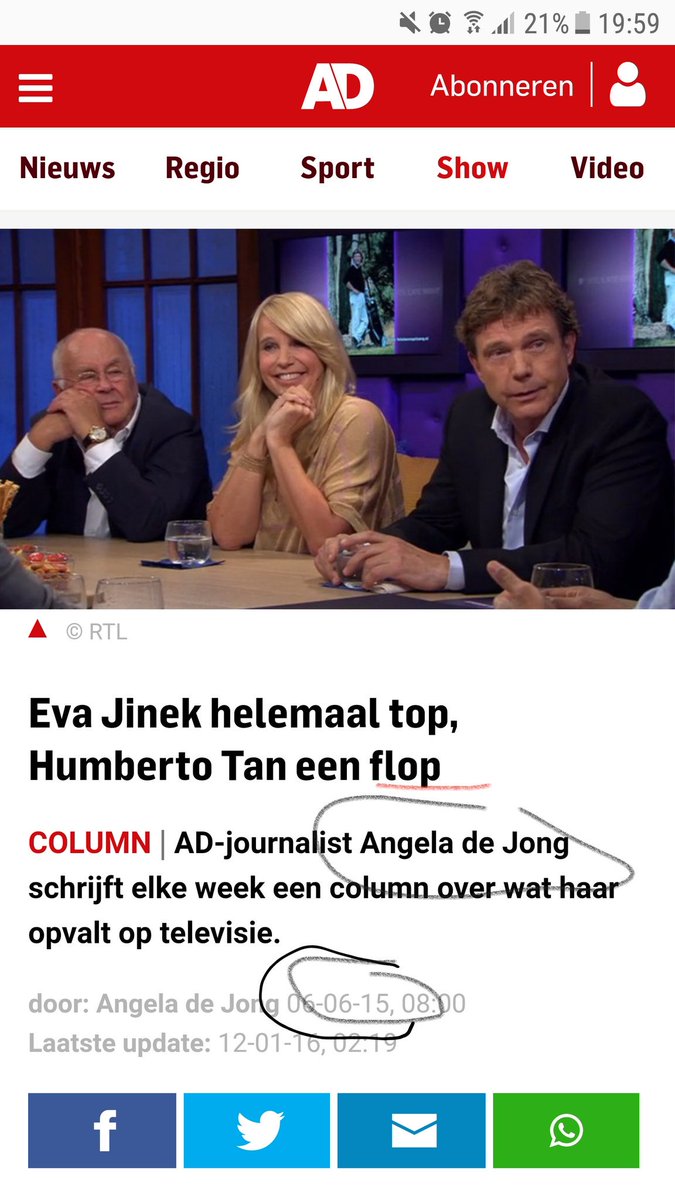 MeeMetMichel's tweet photo. Stiekem is AD-columnist Angela de Jong verliefd op Humberto Tan
#ObsessiefGedrag.
Al jaren #OpDeMan.
#DeBesteStuurluiSchrijvenColumns https://t.co/FgCNRymfe8