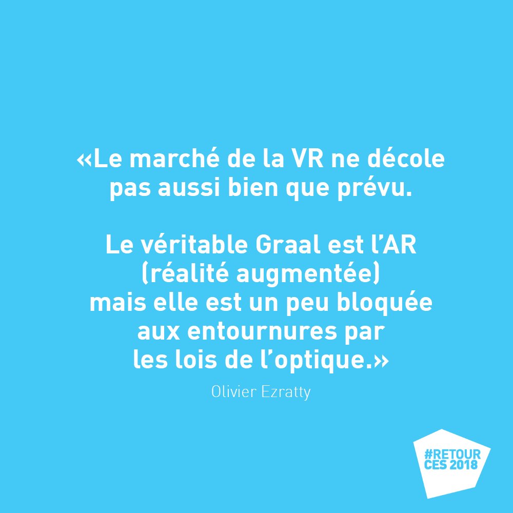 Cap_Digital's tweet photo. #RetourCES2018 Les tendances #AR #VR Réalité mixte :
— AR et VR sont sur un pallier de croissance
— La réalité augmentée est le graal
— Hololens est la plateforme la + utilisée par les dev
— VR +santé = 👌notamment avec @simforhealth, adhérent Cap Digital cc @jeromeleuleu ! https://t.co/8ilFJ3aDAN