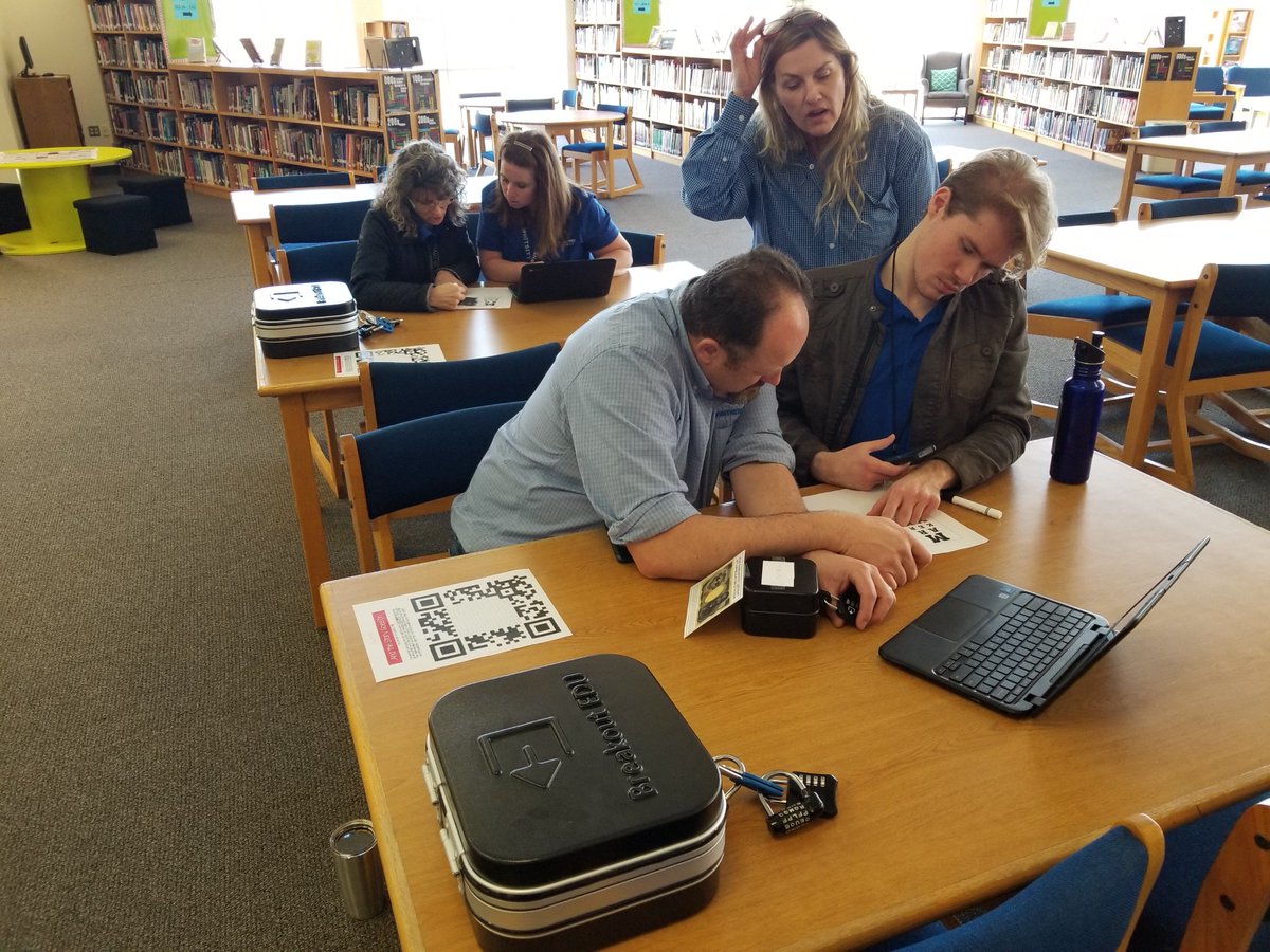 WHS iCoaches show teachers how to use #breakoutedu in the classroom to enhance student learning!  Great for critical thinking skills, teamwork, communication skills, and much much more! <a href="/tkemp/">Terry Kemp</a> #whywisd
