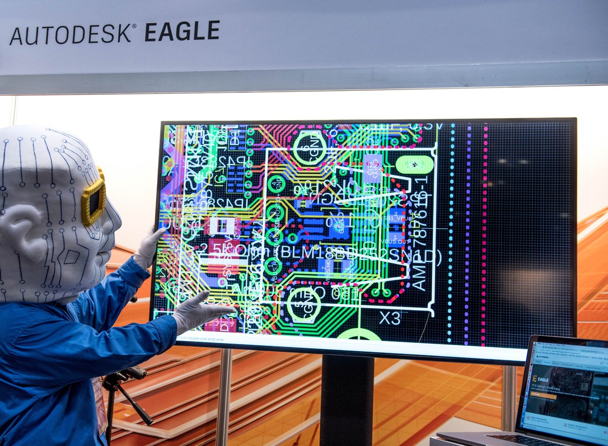 ADSKEAGLE's tweet photo. Day 2 at @UBMDesignCon in Santa Clara, CA and we're waiting for you! Come meet us and see what  Autodesk EAGLE can do! #PCBdesign #productdesigning #ECAD #MCAD #software #DesignCon2018 https://t.co/ANfRKuNR7O