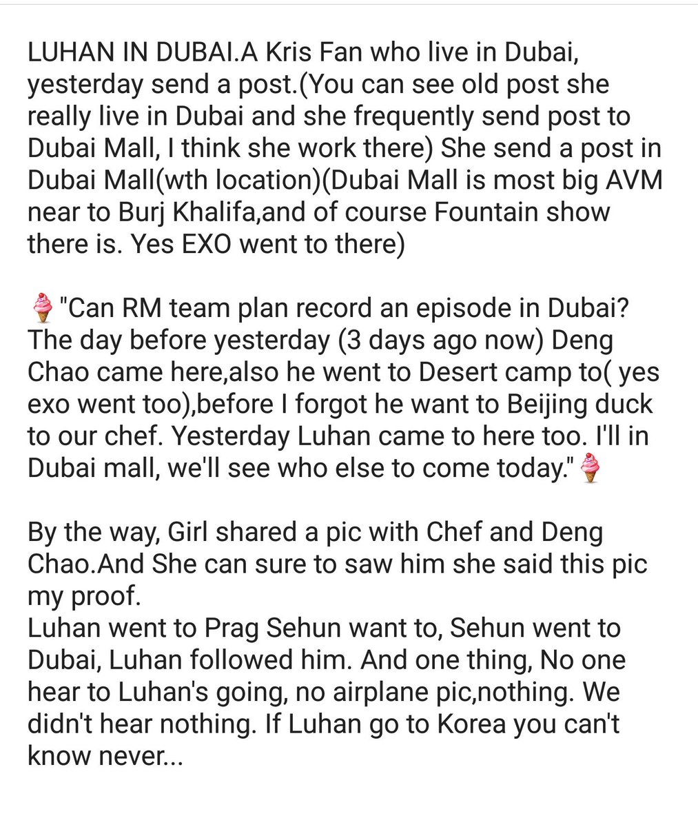 Hunhan_turkey's tweet photo. LUHAN IN DUBAI HE SEEN İN SAME PLACE WİTH BEFORE EXO WENT ✌😁

Luhan Dubai'de imiş bir süredir. Kimse gittiğini görmemiş ve söyleyen kızın elinde fotoğraf var 😁
#Hunhan #dubai #selu #LuHan #sehun #fountainshow #DubaiMall https://t.co/Des0mc97B5