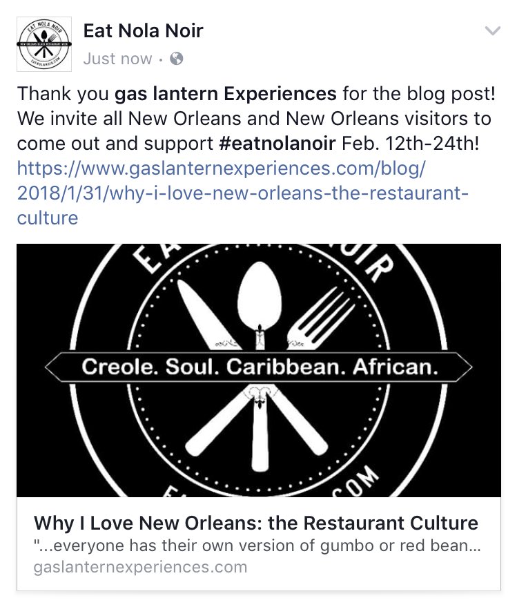 Thank you so much #gaslanternexperiences #neworleansblogger Support #EatNolaNoir! gaslanternexperiences.com/blog/2018/1/31…