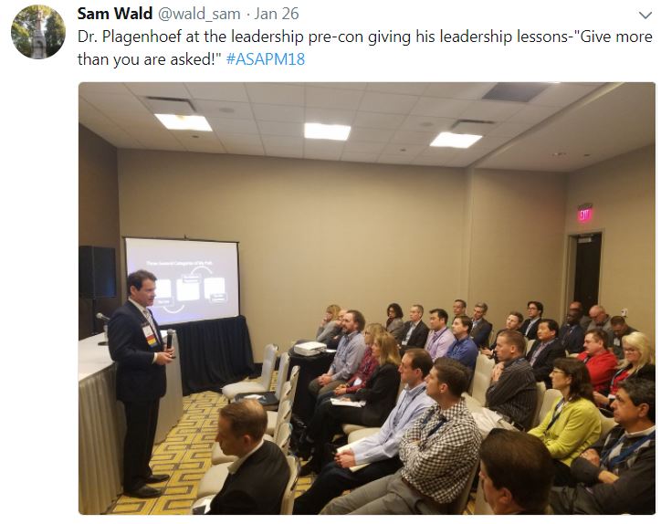 ASALifeline's tweet image. #TBT to PRACTICE MANAGEMENT 2018 last weekend. Congratulations to @wald_sam, winner of the #ASAPM18 photo contest! Please DM us your address so we can send you a prize.