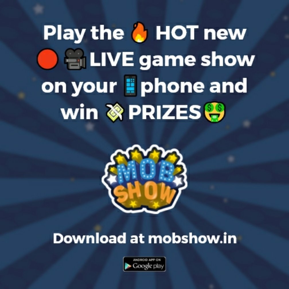 Followbacks1M's tweet image. Play Mob Show the live quiz show game. Sign up using my referral code *drr491* and we both get an extra lifeline! Go to bit.ly/MobShow_Play_S…

#earnmoney #paytm #live #quiz #usa #uk #london #free #SeaOfThieves #XboxOne #QuizBizonLiveMe #game #PUBGXboxOne #Cash #HornAckoPlease