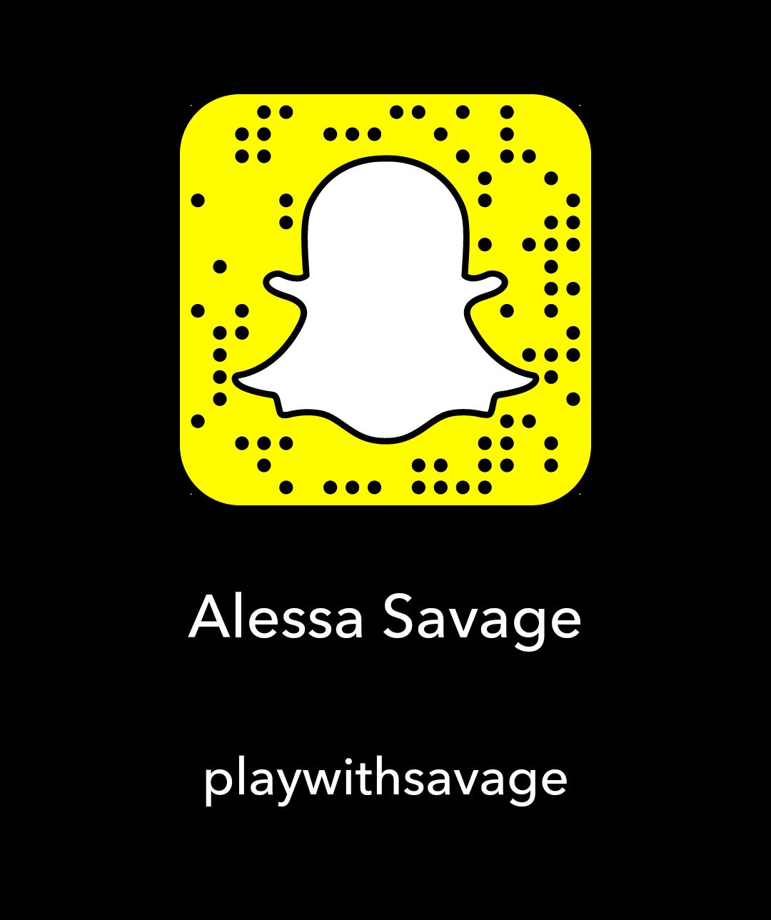 ALESSA SAVAGE 🌈 on Twitter: "Add playwithsavage on snap. I preferred it
